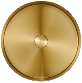 Chiuvetă aurie rotundă din oțel inoxidabil ø 38 cm Aurum – Sapho