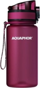 Sticla cu filtru pentru apa Aquaphor City 160028, 350 ml, Tritan, Carbune activ, Aqualen, Capac cu inchidere, Cherry