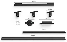 Philips SADA 4xLED RGB Hue, stmívatelné svítidlo do lištového systému, 44,6W, 23