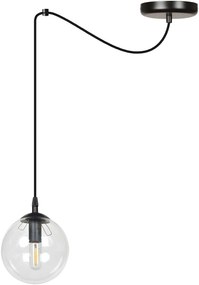 Emibig Gigi lampă suspendată 1x40 W negru-transparent 936/1