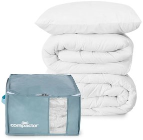 Cutie de depozitare pentru haine din plastic cu vacuum 42x40x25 cm Blue Edition – Compactor