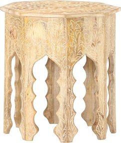 vidaXL Masă laterală, Ø48 cm, lemn masiv de mango