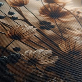 Tablou flori uscate maro