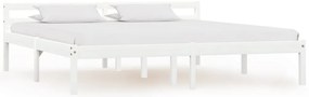 vidaXL Cadru de pat, alb, 160 x 200 cm, lemn masiv de pin