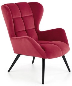 Fotoliu Tyrion velvet bordo H91 cm