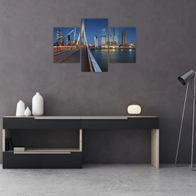 Tablou - Amurg în Rotterdam, Olanda (90x60 cm)