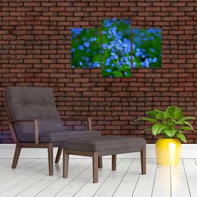 Tablou cu flori albastre (90x60 cm)
