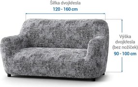 Gaico Huse bielastice MARMO gri fotoliu dublu (l. 120 - 160 cm)