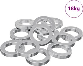 vidaXL Washer cu arc 15929 pcs Alb Fier