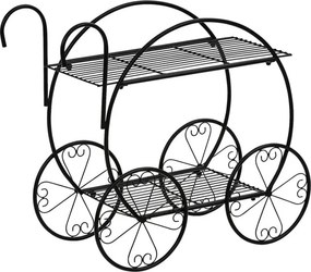 STILISTA Suport pentru plante, cărucior, 66 x 60 x 28 cm, oț
