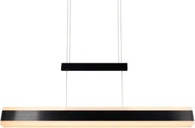 Lustră negru-mat LED cu abajur din metal Arcola – Trio