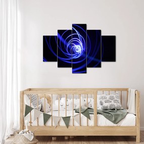 Tablou cu spirale albastre (150x105 cm)