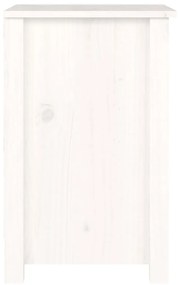Noptiere, 2 buc., alb, 40x35x55 cm, lemn masiv de pin 2, Alb