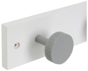 Cuier de perete alb-gri din lemn de pin 40 cm Anillos – Casa Selección