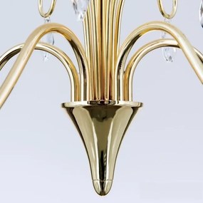 Candelabru 5 brate stil clasic cu cristale K9 Alessia auriu