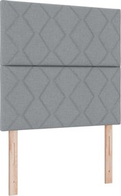 vidaXL Tăblie LED Gri deschis 100 cm țesătură