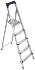 Scara Pliabila Dubla cu Platforma HouseXL™, Plianta, Metalica, Design Special Anti-Alunecare, 4+1 Trepte