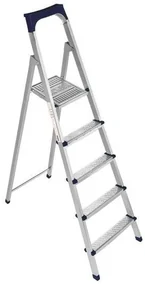 Scara Pliabila Dubla cu Platforma HouseXL™, Plianta, Metalica, Design Special Anti-Alunecare, 4+1 Trepte