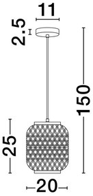 Pendul ratan decorativ design natural ASMA