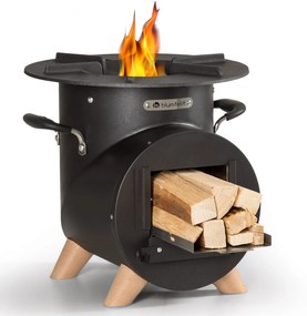 Oshima Rocket Stove Sobă de camping prietenoasă cu mediul înconjurător oțel mobil