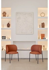 Set de scaune de sufragerie portocaliu 2 buc. tapițat Mogi – Teulat