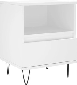 vidaXL Noptieră, alb, 40x35x50 cm, lemn prelucrat