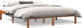 vidaXL Cadru de pat fără saltea, maro ceruit 150x200 cm lemn masiv pin