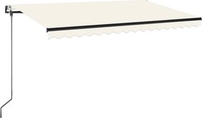 vidaXL Copertină retractabilă automat, crem, 450x350 cm