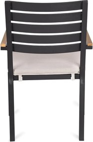 Scaun de grădină gri antracit din metal Henna – Bizzotto