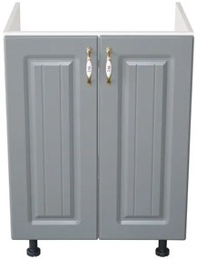Corp inferior 60 cu 2 usi masca chiuveta Zebra MDF gri dungi