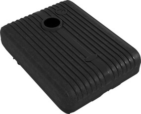 Outsunny Bază pentru Umbrelă din Plastic cu Consolă cu 2 Roți și Mâner, 80x60x19 cm, Negru | Aosom Romania