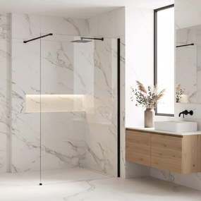 Paravan de dus Rea Flexi Transparent / Black 120