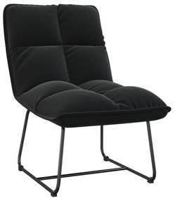 336538 vidaXL Scaun de agrement cu cadru metalic, negru, catifea