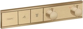 Baterie cada - dus incastrata Hansgrohe RainSelect termostatata bronz periat 2 functii