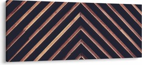 Tablou - Motiv de lemn pe fond negru (120x50 cm)