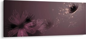 Tablou - Floare și fluture (120x50 cm)