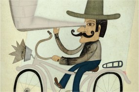 Tablou - Astronom pe bicicletă (90x60 cm)