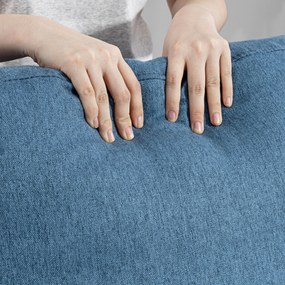 HOMCOM Fotoliu Relaxant Reclinabil Manual la 135°, Rotativ la 360° cu Funcție de Balans, Albastru | Aosom Romania