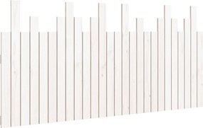 vidaXL Tăblie de pat pentru perete, alb, 166x3x80 cm, lemn masiv pin