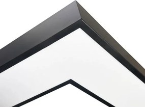 Plafonieră LED/100W/230V 3000/4000/6500K 80x80 cm negru