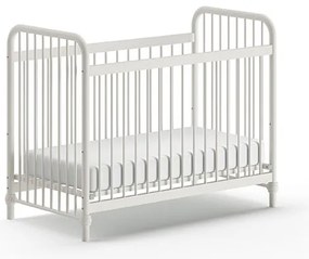 Pătuț Bebeluși BRONXX, Alb Mat, 60 x 120 cm (Metal) – BRONXX – Vipack