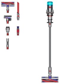 Aspirator vertical Dyson V12 Origin, 130W, 0.35 l, 60 min autonomie, Senzori, Argintiu/turcoaz