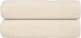 vidaXL Prosoape de duș, FROGN, 2 buc., crem, 70x140 cm, 360 g/m²