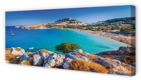 Tablouri canvas Grecia Coast Panorama Beach