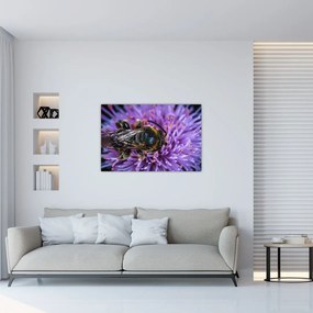 Tablou cu albina pe floare (90x60 cm)