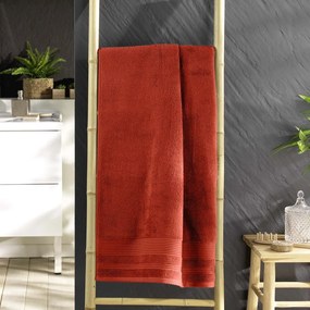 Prosop cărămiziu din bumbac din frotir 70x130 cm Tendresse – douceur d'intérieur