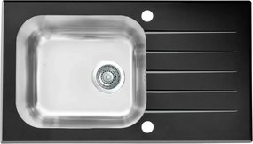 Chiuveta inox Alveus Vitro 20 inox - negru 78x44 cm