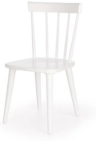 Scaun lemn Barkley alb - H 89 cm