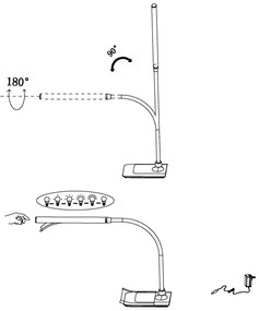 Eglo 96435 - Lampă de masă LED LAROA LED/3,5W/230V alb