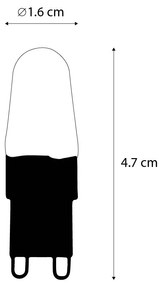 Set de 5 becuri cu filament LED G9 1.8W 170lm 2300K
